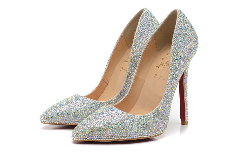 christian louboutin 10cm diamants souligne chaussures chaussures de mariage (7)
